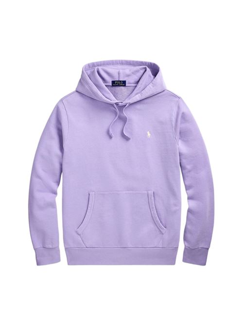 felpa uomo cappuccio cotone garzato lavanda POLO RALPH LAUREN | 710916690028